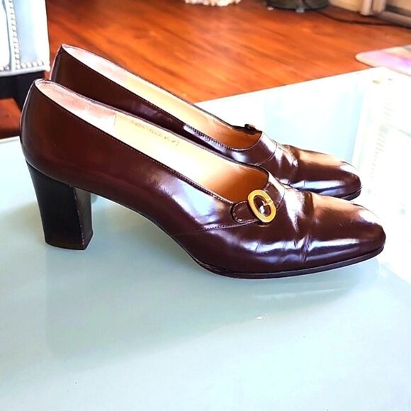 Silvia Fiorentina Leather Heels - Picture 1 of 8